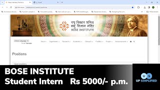 Bose institute Student Internship [upl. by Aiyram]