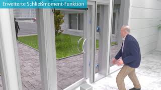 Drehflügeltürantrieb ASSA ABLOY SW300 mit erweiterter SchließmomentFunktion [upl. by Enatan106]