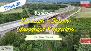 S6 Obwodnica Koszalin  Sianów Budowa edroneye poland travel koszalin sianów [upl. by Htrowslle]