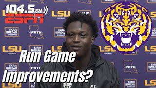 LSU OL Emery Jones Talks Running Game  Potential Of QB Garrett Nussmeier [upl. by Noved32]