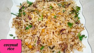 Coconut rice recipe in tamil  Coconut rice recipes  Coconut recipes  Variety rice recipe in tamil [upl. by Nenerb]