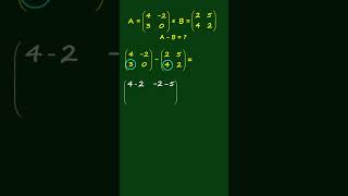 SUBTRAÇÃO DE MATRIZES EXERCICIO matrizes [upl. by Ostraw988]