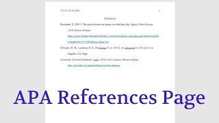 APA in Microsoft Word  The References Page Step 6 [upl. by Shaine]