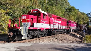 RJ Corman 8159 leads loaded coal train [upl. by Notreve688]