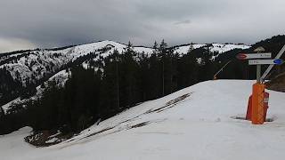 Skiing scenic BLUE slope BEL AVA with RED BEL AVA at MEGEVE ski resort  GoPro POV  Feb 2024 [upl. by Nnairam]