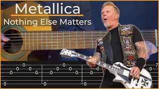 Nothing Else Matters  Metallica Simple Guitar Tab [upl. by Gundry]