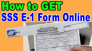 How to Get SSS E1 Form Online [upl. by Aiepoissac]