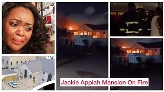 Jackie Appiahs House at Trassaco on fire 🔥🔥 [upl. by Oribel]