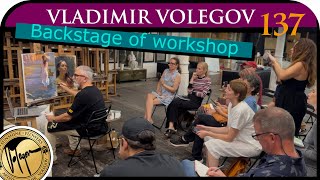 Backstage of workshop oil painting by Volegov in Barcelona 2024 [upl. by Iem]