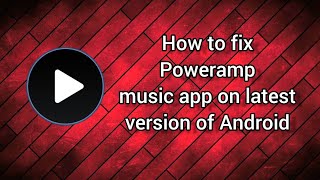 Poweramp quotFailed to play filequot fix For Android 13 When it wont let you play music [upl. by Jenna916]