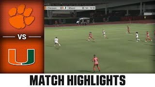 Clemson vs Miami ACC Womens Soccer Highlights 2023 [upl. by Auqinet786]