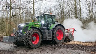 Crushing Wood  Fendt 942 Vario Gen 6  Zweverink Bosbouw BV  Hout versnipperen [upl. by Jariah]