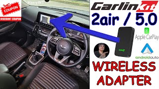 Carlinkit 50 2air  Wireless Adapter for CarPlay and Android Auto  Installation amp Review [upl. by Luca628]