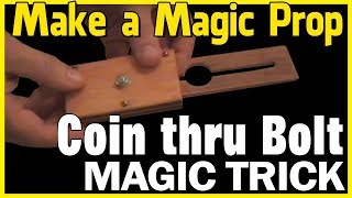 Tenyo Super Spike Coin Through Bolt Magic Trick Revealed  How to Make Close Up Magic Props [upl. by Intruok]