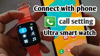 smartwatch connect to androidultra 8 smart watch connect to mobile phone [upl. by Idnar]