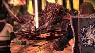 Dragon Age Origins End Archdemon killed by warden female human noble warrior [upl. by Ainosal269]