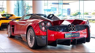 Supercar Hypercar Showroom Pagani Huayra McLaren Speedtail Ferrari SF90  Pupil of Fate DUBAI [upl. by Ewold]