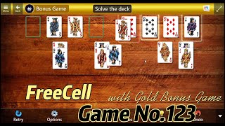 Master Microsoft Solitaire FreeCell Game No 123 amp Unlock Gold Bonus  Tips amp Tricks [upl. by Asiral]