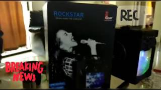 How to connect Bluetooth SpeakersAwesome Rockstar igear Bluetooth karaokeFMusbmike [upl. by Lionel686]