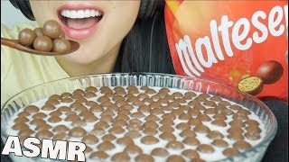 ASMR MALTESERS CHOCOLATE BALLS and MILK CRUNCHY EATING SOUNDS  SASASMR [upl. by Ayotac908]