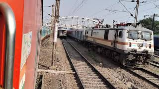 12595 HUMSAFAR EXPRESS MEETS 12876 NEELANCHAL EXPRESS EXTREME HONKING [upl. by Sabsay]