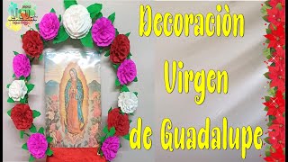 Guia de flores de papel para la VIRGEN DE GUADALUPE  Arco de flores  12 de diciembre [upl. by Akit]