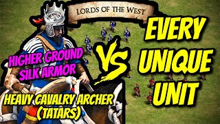 HEAVY CAVALRY ARCHER Tatars Higher ground vs EVERY UNIQUE UNIT  AoE II Definitive Edition [upl. by Ecnadnak]