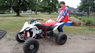 Riding a survivor Yamaha YFZ 450r at Dyracuse ATV park in Wisconsin [upl. by Chaiken956]