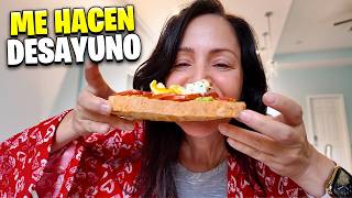 Los Hombres Me Preparan Un Desayuno 5 ESTRELLAS 😜 Sandra Cires Vlog [upl. by Idroj]