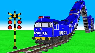 電車アニメ  Railway Crossing  電車アニメ  police railroad crossing fumikiri train 1 [upl. by Erdnassac]