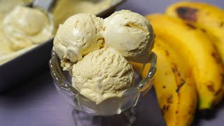 Banana Ice Cream Recipe  Easy Homemade Ice Cream Recipe  Yummy [upl. by Ahseekat]