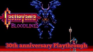 Castlevania Bloodlines 30th Anniversary Playthrough No Death Run With Commentary [upl. by Gnuj633]