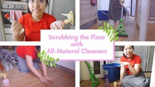 AllNatural Cleaners  How to Scrub the Floor By Hand [upl. by Siroved569]