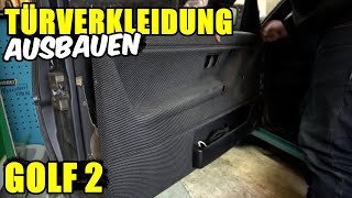 VW GOLF 2 TÜRVERKLEIDUNG AUSBAUEN TUTORIAL  ANLEITUNG [upl. by Nathaniel634]