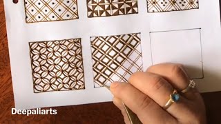 Tutorial15 filler elements for intricate mehndi design  Learn GridNetting Patterns [upl. by Eaton]