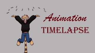 100 sub special krita animation timelapse [upl. by Redla]