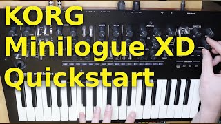 KORG Minilogue XD Quickstart Guide [upl. by Tham433]