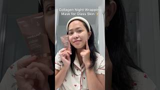 Collagen mask for glass skin skincareshorts koreanskincare kbeauty skincarereview [upl. by Nahsad]