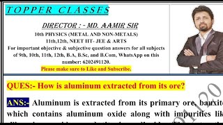 How is aluminum extracted from its ore [upl. by Laurel]