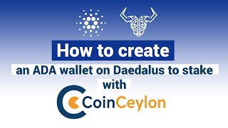 How to create an ADA wallet on Daedalus to stake with Coin Ceylon [upl. by Williamsen]