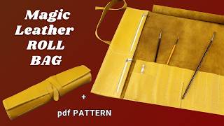 🔴Earn 5000 per month by this roll tool bag  PDF pattern  Tutorial  diy leather roll bag [upl. by Derril344]