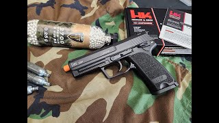 Officially licensed HK USP CO2 Full Blowback with Metal Slide  Elite Force Airsoft [upl. by Alioz]