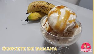 Sorvete de banana caramelizada SUPER FÁCIL  COM LINA [upl. by Adnohsel]