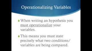 Psychology AS  Operationalising [upl. by Pearson]