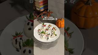 an easy last minute treat to make for Halloween 👻🍓 fallrecipe halloweendesserts halloween [upl. by Sorips]