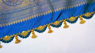 Saree Kuchu saree kuchu new designskrosha kuchukrosha kuchu designs for beginners tassels [upl. by Akayas]