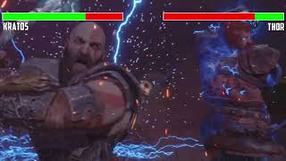 Kratos vs Thor Final Fight with healthbars [upl. by Shifrah949]