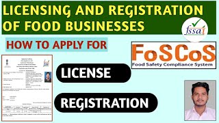 FSSAI Food LicensingRegistration FoSCoS  How to Apply for Food License   FSSAI Exam CFSO amp TO [upl. by Farl]