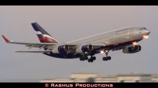 Ilyushin IL96 Takeoff  Larnaca Airport Cyprus [upl. by Aekan]