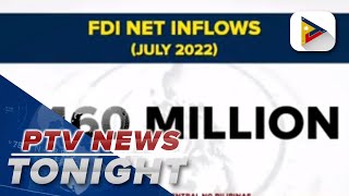 BSP FDI net inflows dipped to 460M in July [upl. by Manfred]